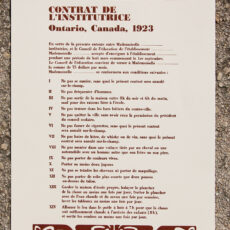 Contrat Institutrice