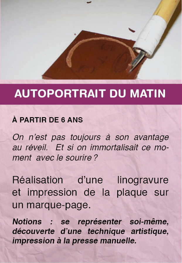 Ateliers Livre - Autoportrait du matin