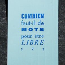 Nos éditions typographiques letterpress