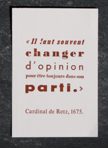 Nos éditions typographiques letterpress