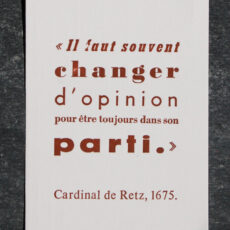 Nos éditions typographiques letterpress