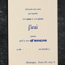 Nos éditions typographiques letterpress