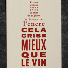 Nos éditions typographiques letterpress