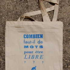 Tote Bag Bleu citation Colophon