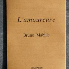 Couverture de l'Amoureuse, poésie de Bruno Mabille
