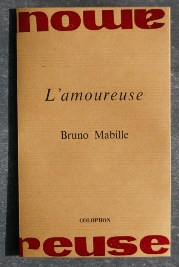 Couverture de l'Amoureuse, poésie de Bruno Mabille