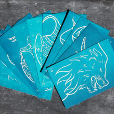 Pack zodiaque linogravure signe astrologique