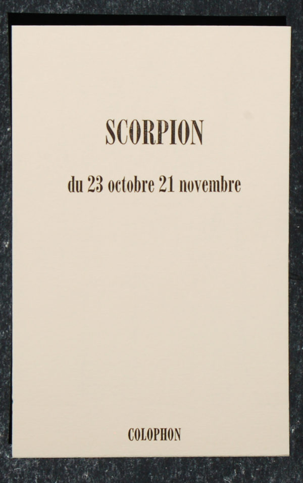 scorpion signe astrologique zodiaque verso