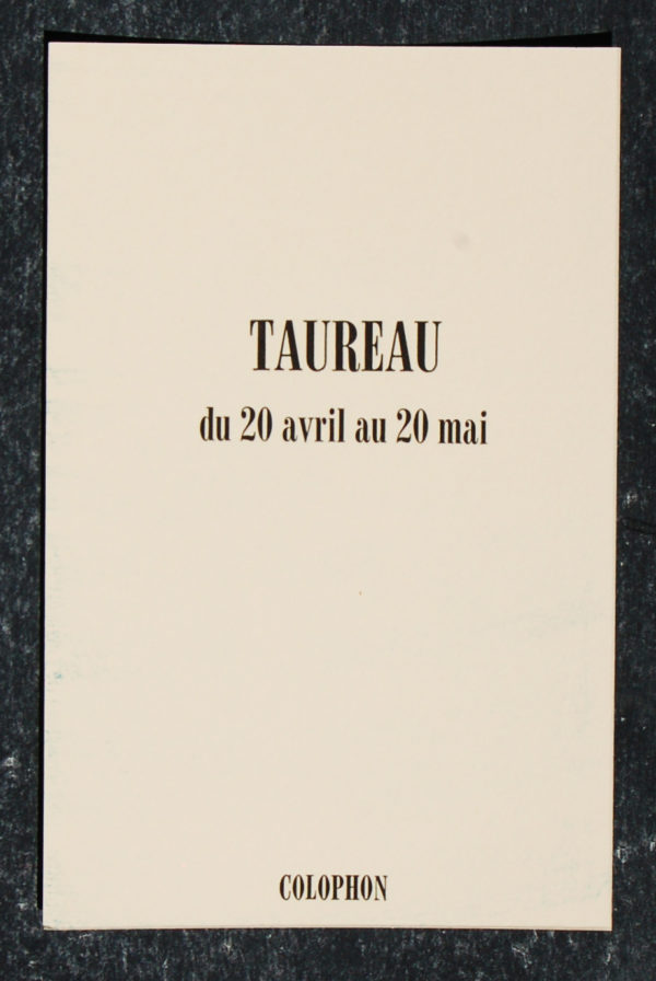 taureau signe astrologique zodiaque verso