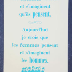 Affiche Suarès Hommes et Femmes