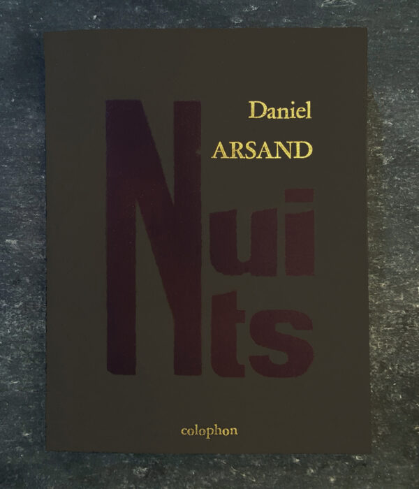 Couverture de l'édition Nuits de Daniel Arsand